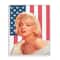 Stupell Industries Vintage Americana Icon Marilyn over US Flag Framed Giclee Art